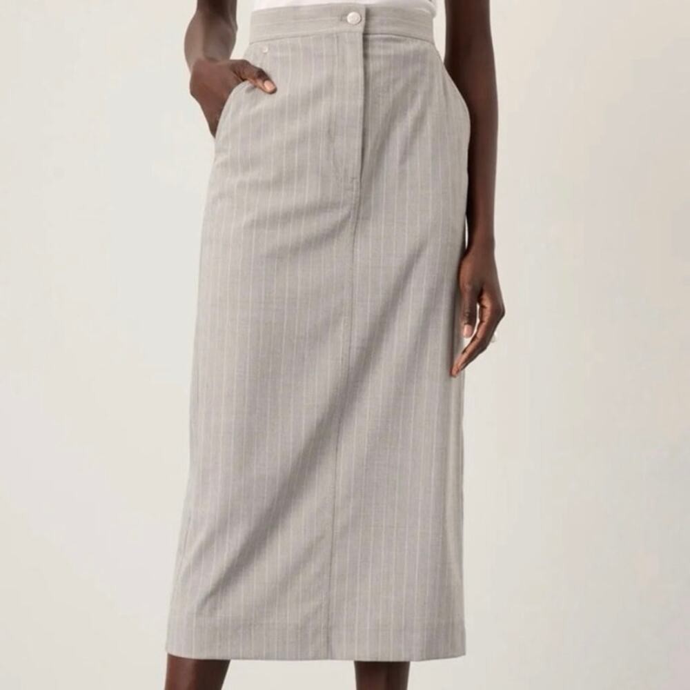 Moschino Jeans Pinstripe mid Skirt Size 10